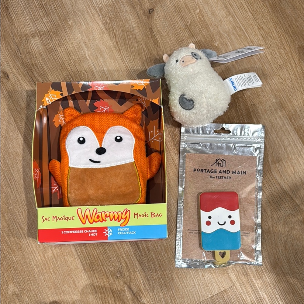 Baby bundle! Warmy magic bag, teether and rattle toy 56|A3